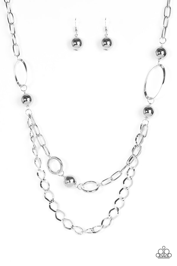 Mega Metal - silver necklace