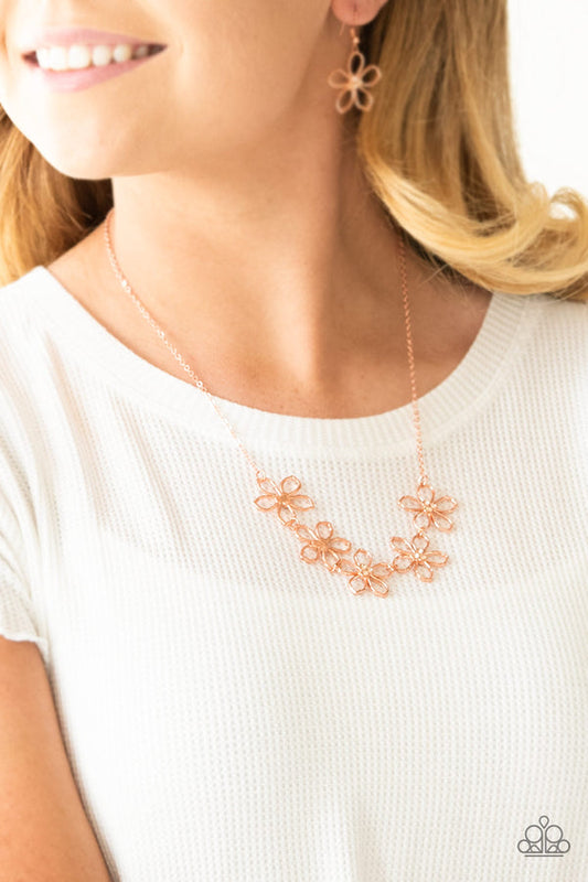 Hoppin' Hibiscus - copper necklace