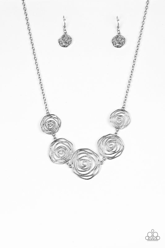 Rosy Rosette  - Silver
