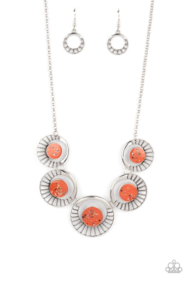 Elliptical Effervescence - orange necklace