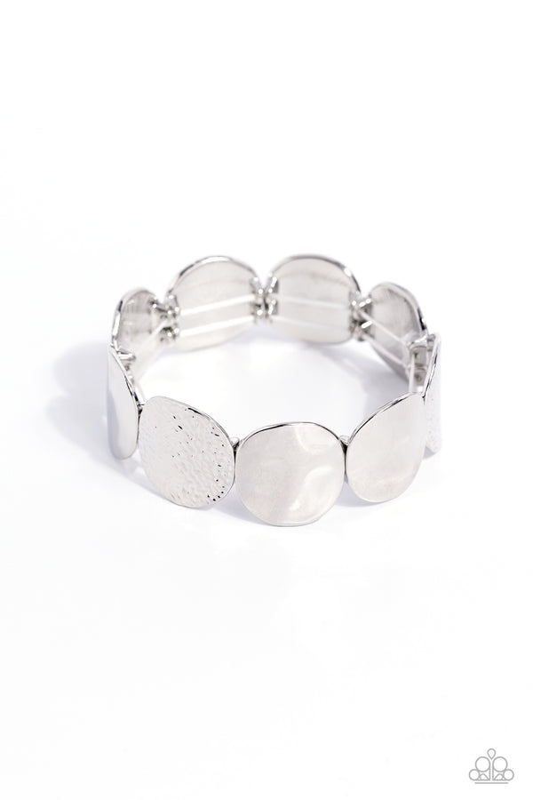 Rippling Record - silver bracelet