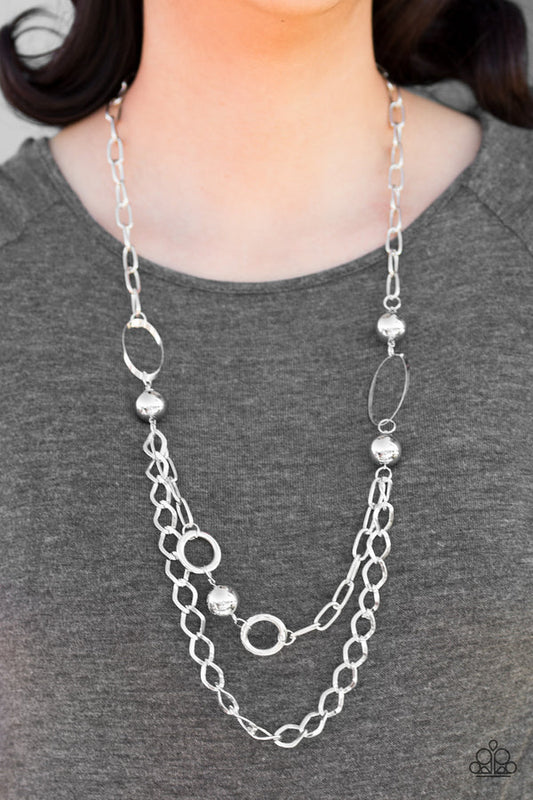 Mega Metal - silver necklace