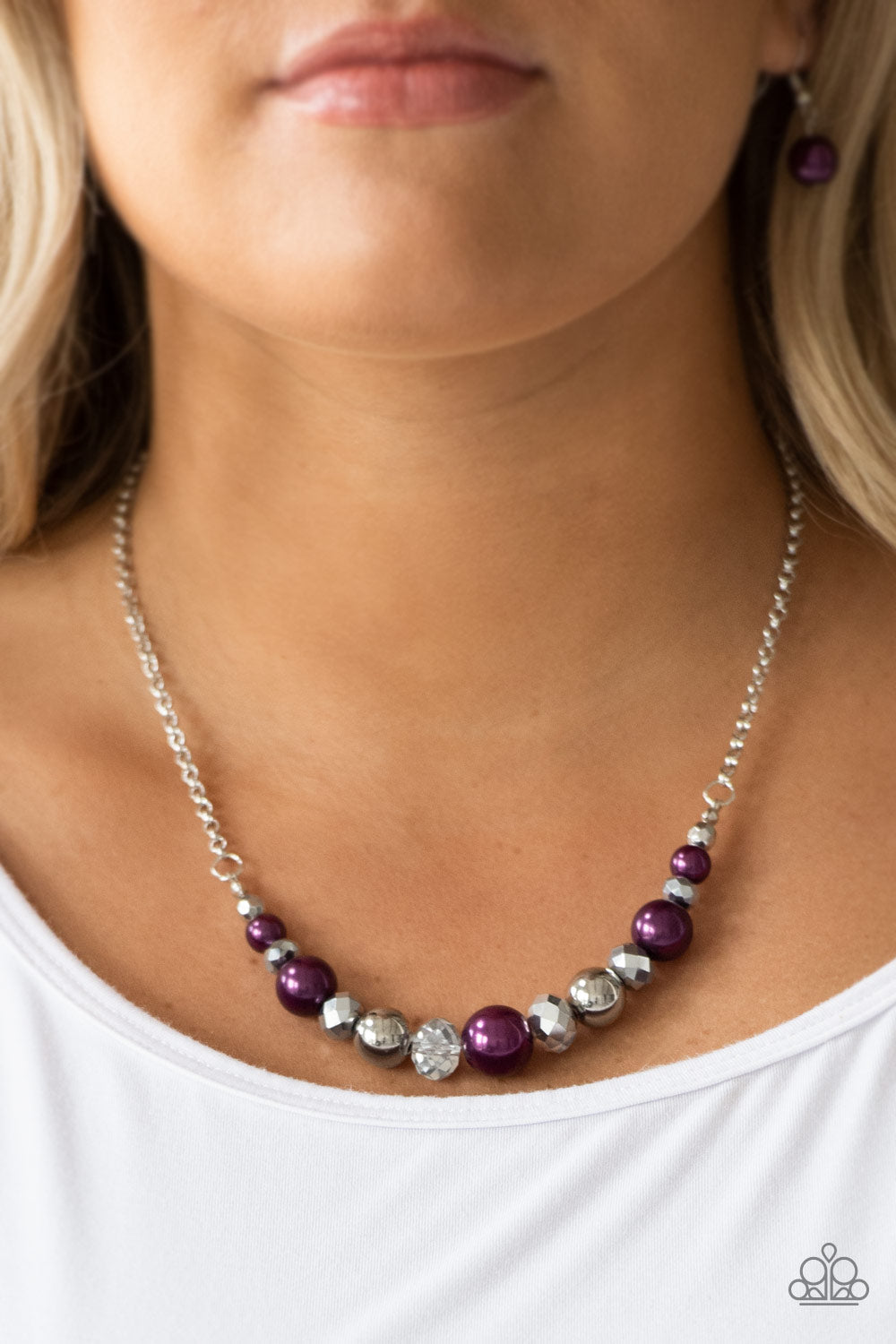The Big-Leaguer - purple necklace
